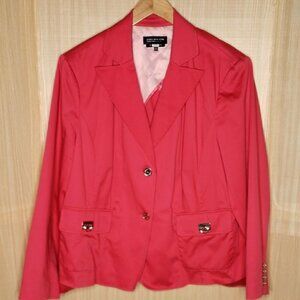 Jones New York Womens Plus Pink Blazer 18W